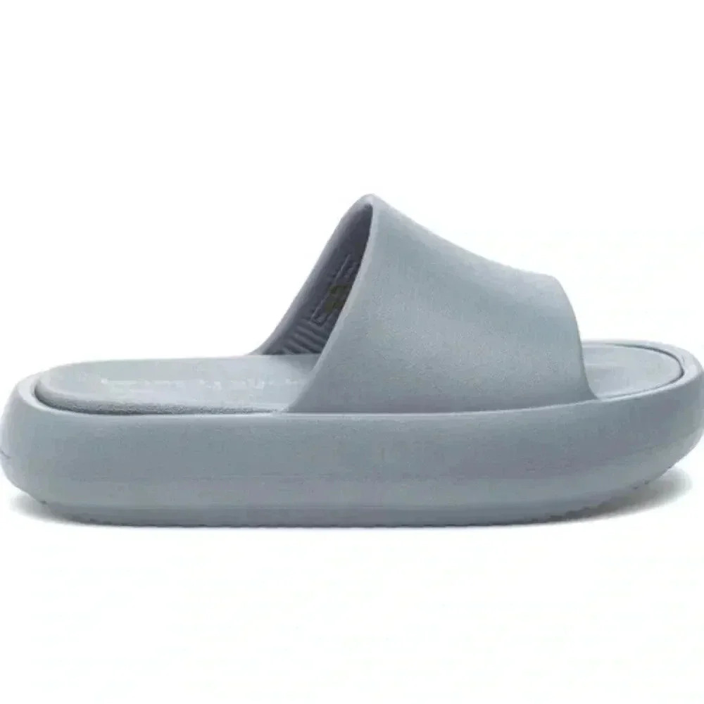 J Slides Gray EVA SQUISH Sandals Beach Slides Womens Size 11 NEW